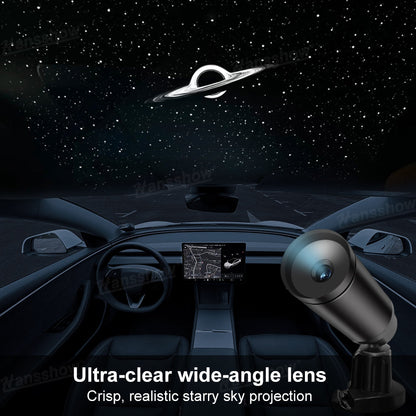 Sunroof Star Projector Light for Tesla Model Y installed view
