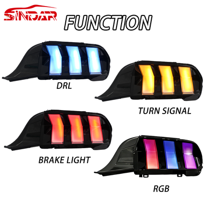 Auto RGB Taillights Assembly LED Tail Lamp Accessories for Ford Mustang S650 2024-2025 NEW Upgrade Modified Car Lights