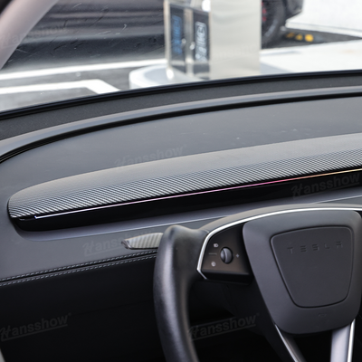 Model Y Juniper Dashboard Trim Replacement in natural light