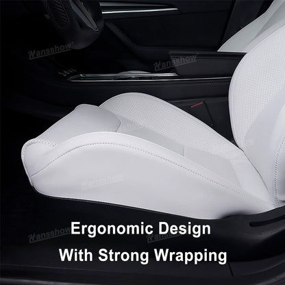 Tesla Model Y/3 Nappa Leather Seat Replacement Full Set - Close-up of Material