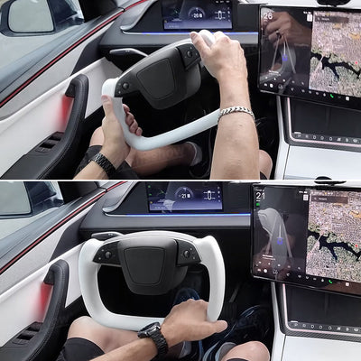 Model Y Yoke Steering Wheel Nappa stylish accessory