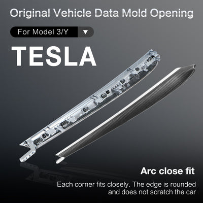 Model Y/3 Real Carbon Fiber Dashboard & Front Door Trim Panel Replacement Kit - luxury finish