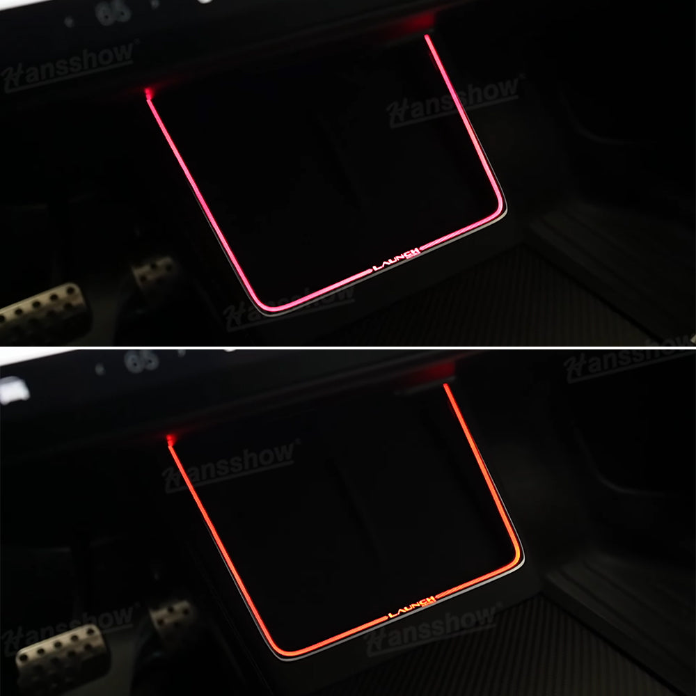 Model Y Juniper Ambient Lighting glowing in different colors