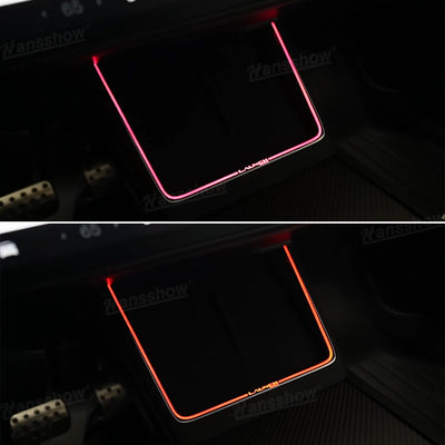 Model Y Juniper Ambient Lighting glowing in different colors