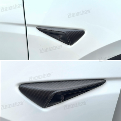 Real Carbon Fiber Side Camera Turn Signal Cover for Tesla Model Y - sleek aesthetics