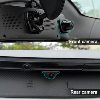 Model Y Juniper Rearview Mirror 10 Inch Dash Cam close-up