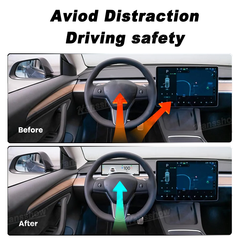 Model 3/Y F9 Touch Screen Smart Dashboard side angle