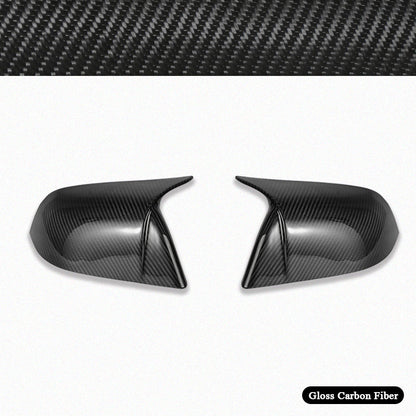 Model 3/Y Real Carbon Fiber Rearview Mirror Cover for Tesla Model Y - angle view