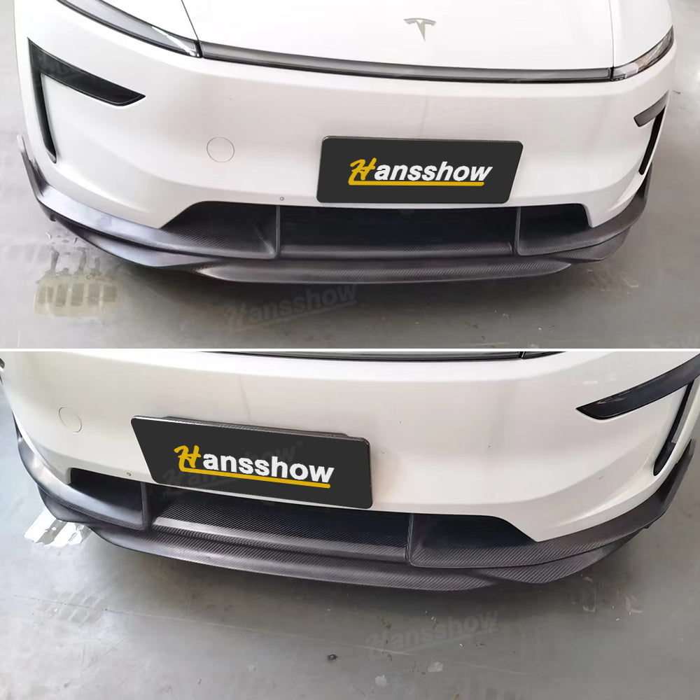 Model Y Juniper Front Lip Spoiler side angle showing sleek design