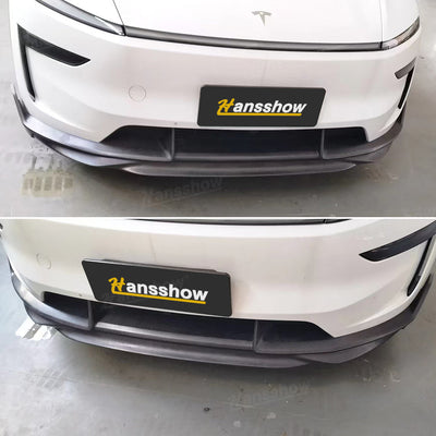 Model Y Juniper Front Lip Spoiler side angle showing sleek design
