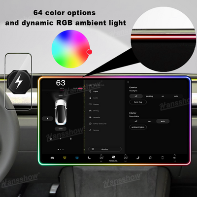 Model 3/Y Screen Ambient Light Center Console in Tesla interior