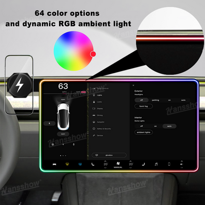 Model 3/Y Screen Ambient Light Center Console in Tesla interior