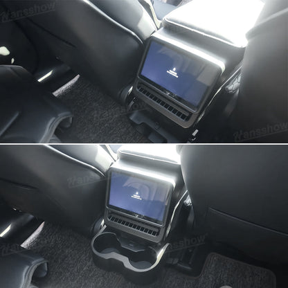 Rear Cup Holder with Air Vent Cover for Tesla Model Y Juniper - Dual Functionality Feature