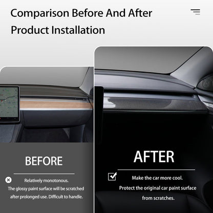 Model Y/3 Real Carbon Fiber Dashboard & Front Door Trim Panel Replacement Kit - OEM quality