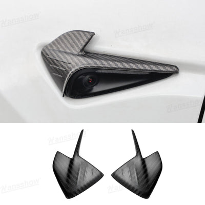 Model Y Juniper Carbon Fiber Side Mirror Covers front view