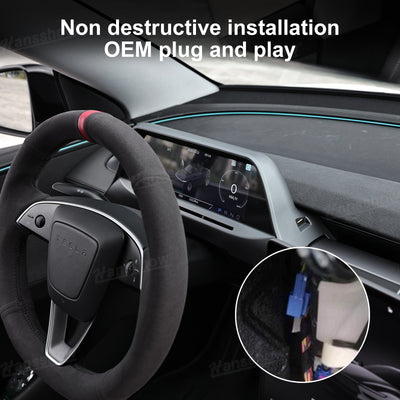 APEX 8.9-Inch CarPlay Screen with vibrant colors in Tesla Model Y