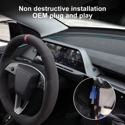 APEX 8.9-Inch CarPlay Screen with vibrant colors in Tesla Model Y