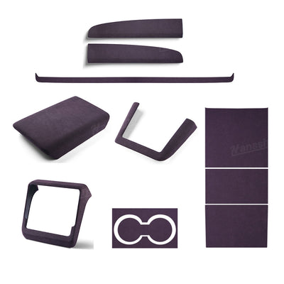 Model Y Juniper Interior Cover Trim Alcantara Upgrade Kit - color contrast