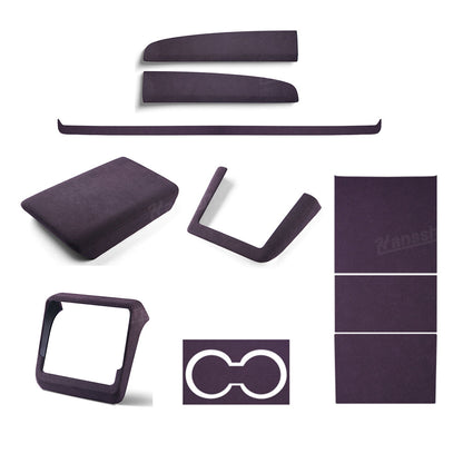 Model Y Juniper Interior Cover Trim Alcantara Upgrade Kit - color contrast