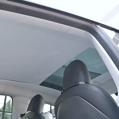 Electric Powered Sunshade for Tesla Model Y - retracting mechanism