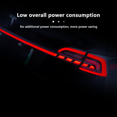 Model 3 Red Starlink Full-Width Strip Tail Light for Tesla Model Y - side angle