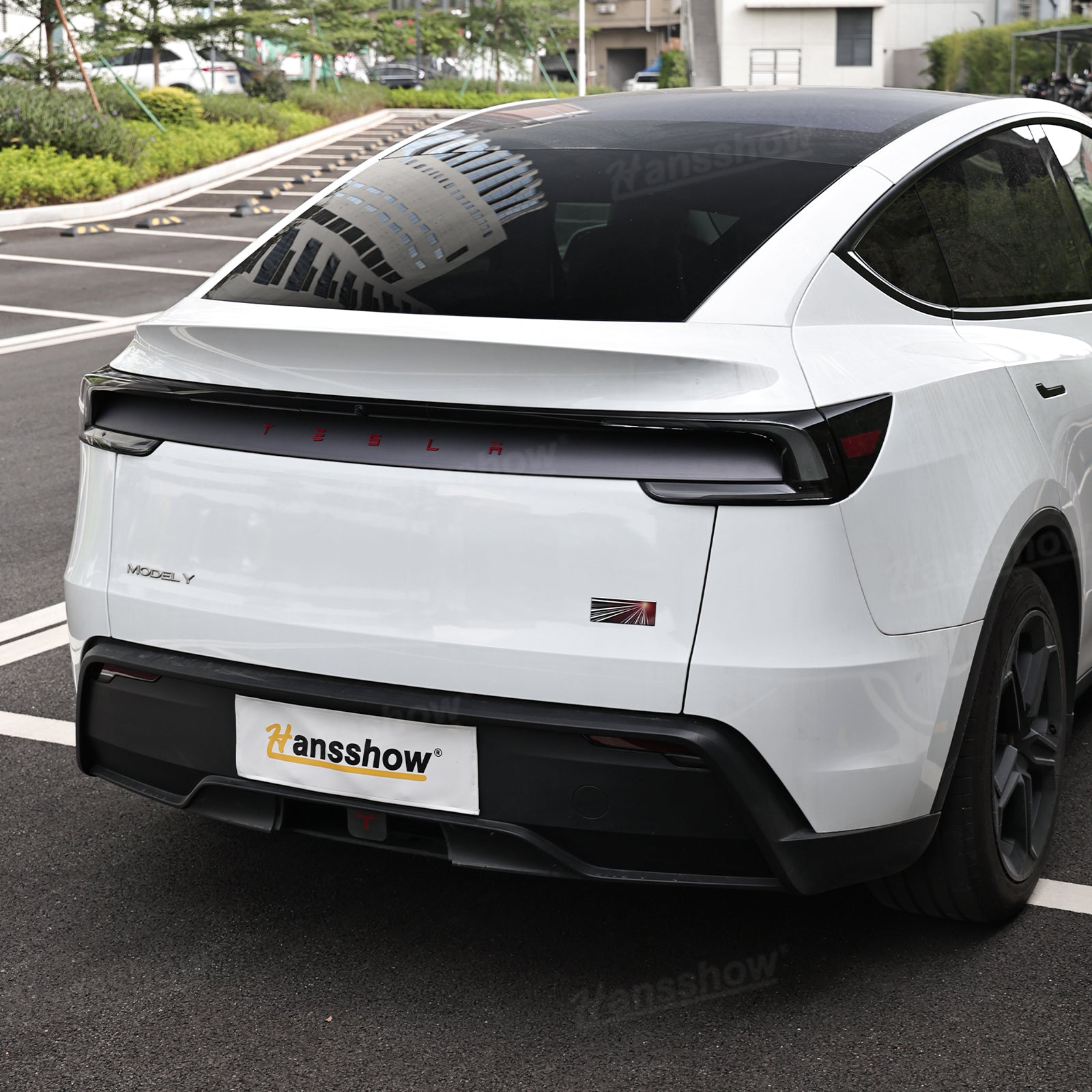 Model Y White PPF Full Body Protector in sunlight