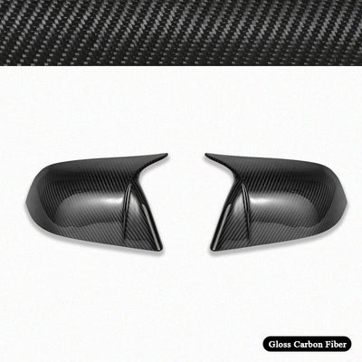 Model Y Real Carbon Fiber Rearview Mirror Cover installed view