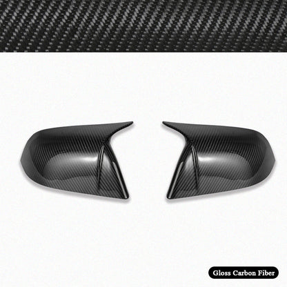 Model Y Real Carbon Fiber Rearview Mirror Cover installed view