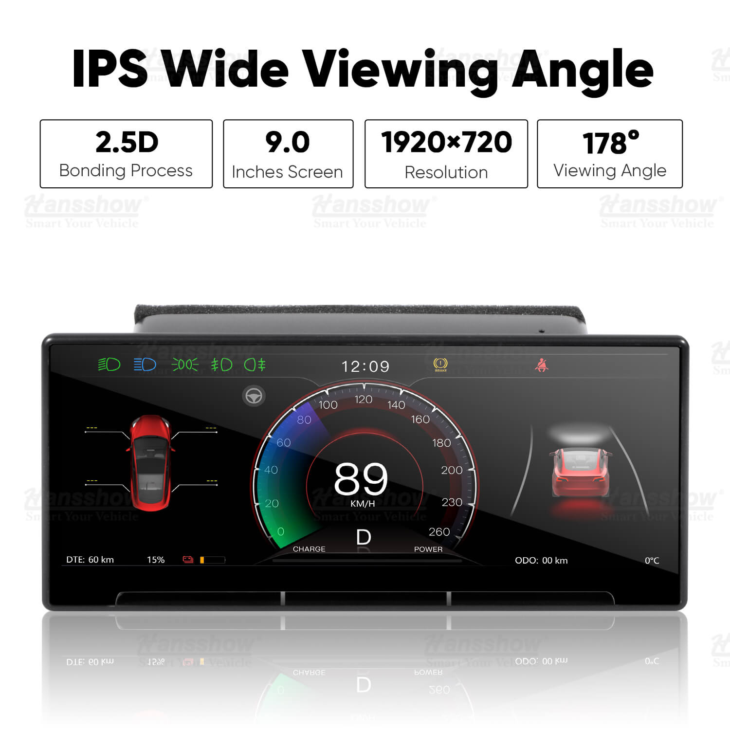 Model 3/Y F9 Touch Screen Smart Dashboard with Android Auto