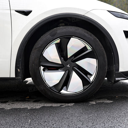 Model Y Juniper 19’’ Crossflow Wheels Vinyl Wraps Custom Wheel Cap Stickers - Factory-installed look