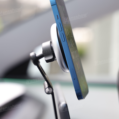 Tesla Car Rechargeable Phone Holder Mount in use with smartphone