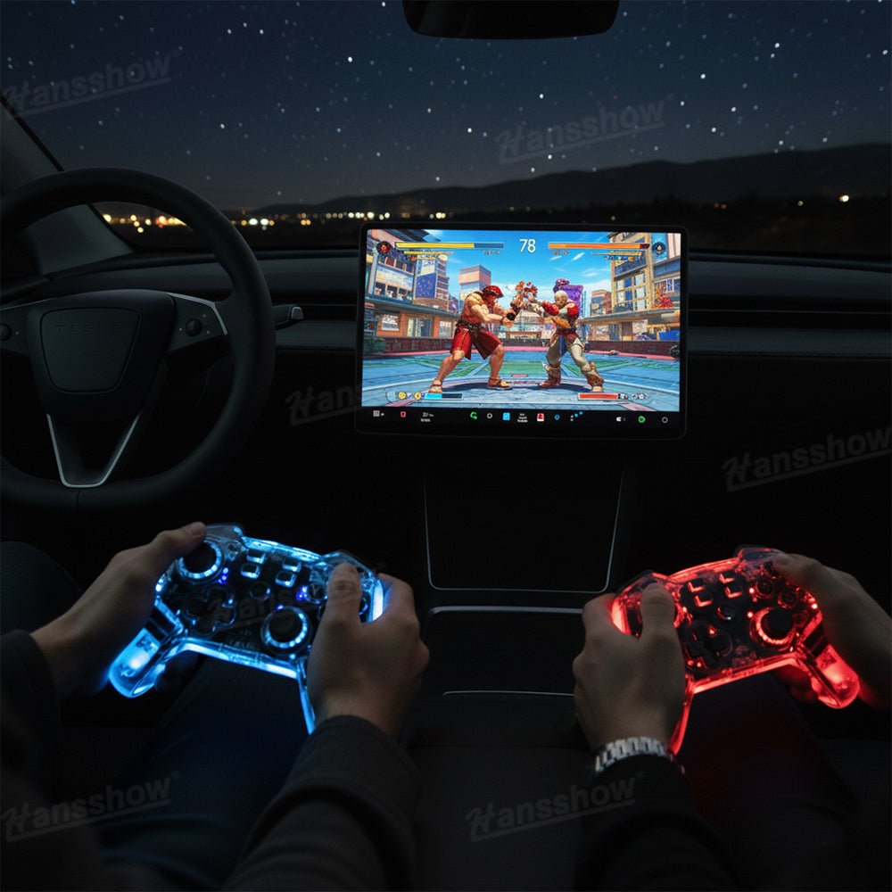 Wireless Game Controller with LED Ambient Lighting for Tesla Model Y - front view