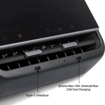 H86 Android Rear Entertainment Screen showing rear passenger controls