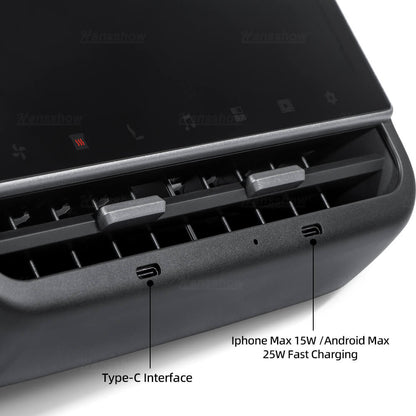 H86 Android Rear Entertainment Screen showing rear passenger controls