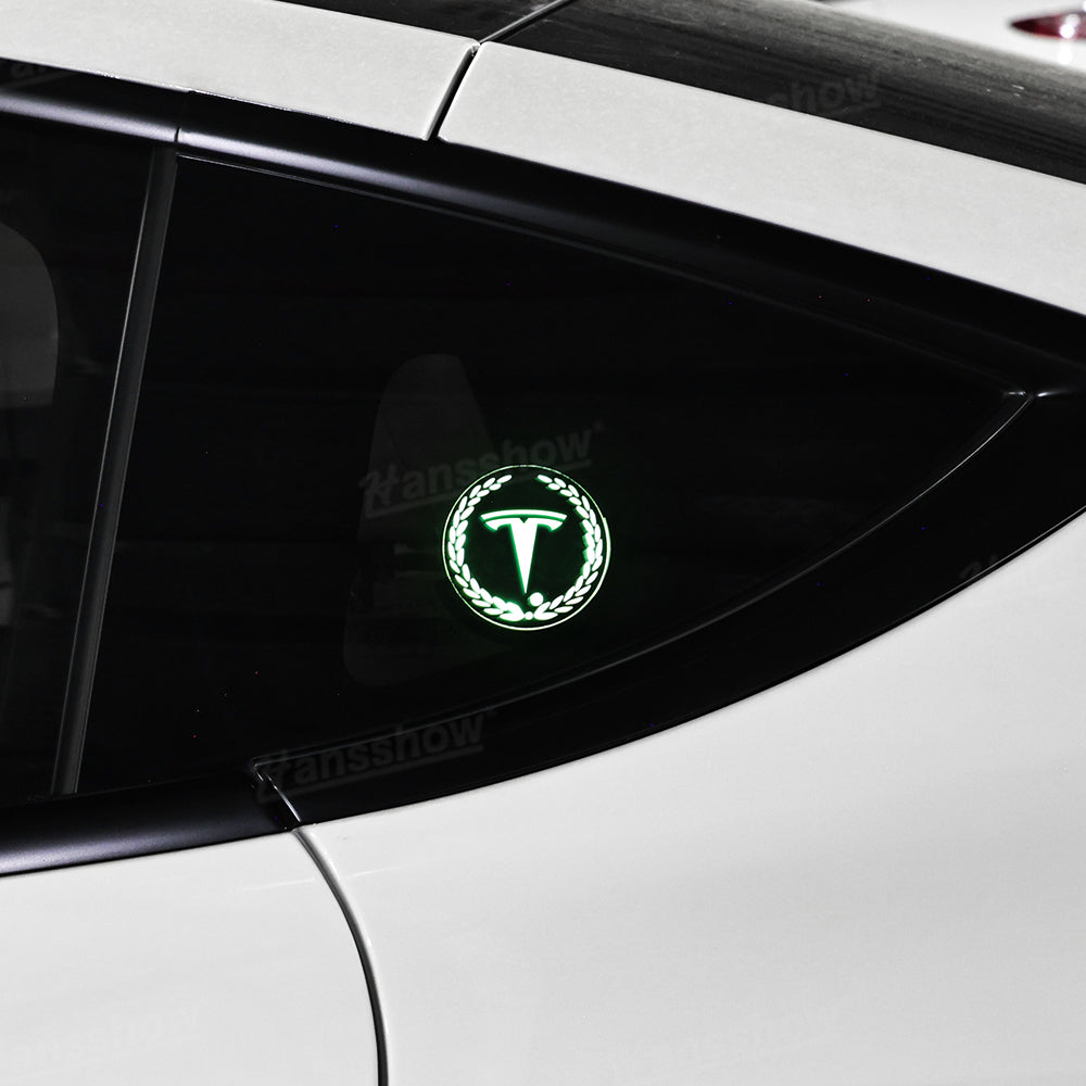 Triangle Window Acrylic Ambient Light for Tesla Model Y side view
