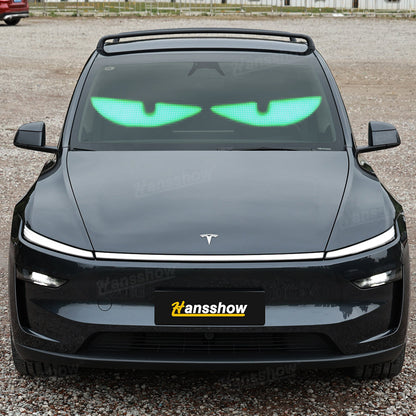 Model Y Juniper Devil Eyes Lights Flexible LED Windshield Light Kit side view