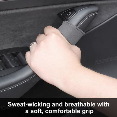 Model Y Juniper Alcantara door handle covers side view