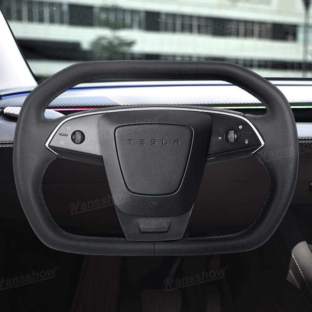 Cybertruck Style Steering Wheel for Tesla Model Y front view