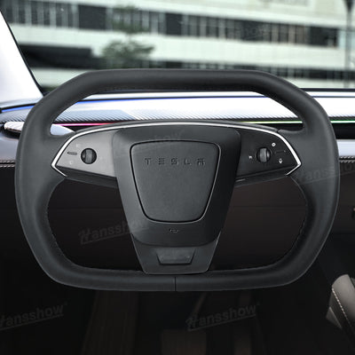 Cybertruck Style Steering Wheel for Tesla Model Y front view