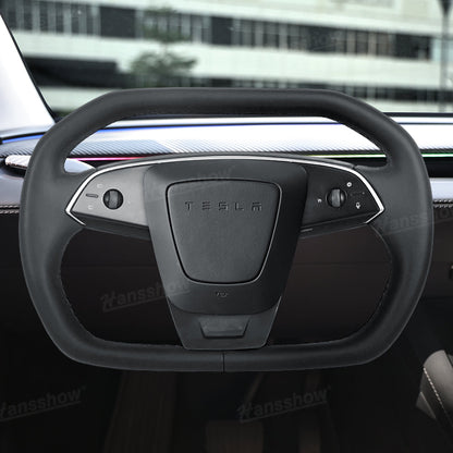 Cybertruck Style Steering Wheel for Tesla Model Y front view