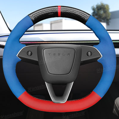 Model Y Juniper DIY Hand Stitching Steering Wheel Wrap side angle