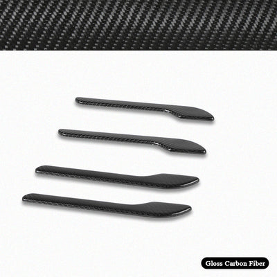 Tesla Real Carbon Fiber Door Handle Cover for Model 3 & Y 2017+ - Gloss finish detail