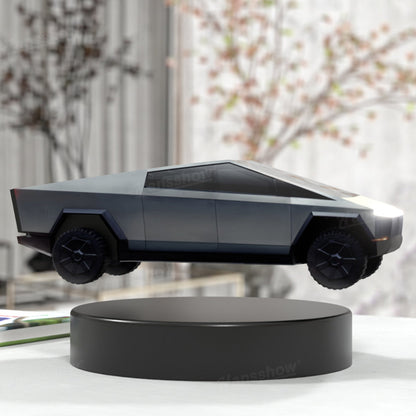 Levitating Cybertruck Model 360° Magnetic Floating Display in office setting