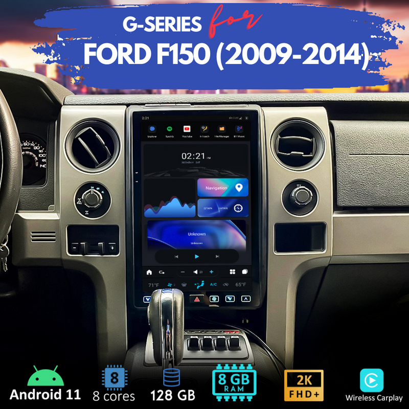 Ford F150 (2009-2014) Android 11 Headunit (SquareWheels G-Series)