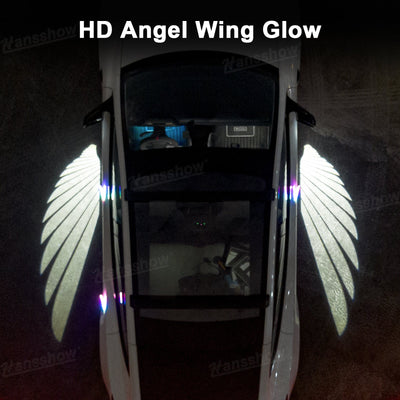 Side Mirror Projector Lights Angel Wing Welcome Lights for Tesla Model Y - Ambient lighting effect
