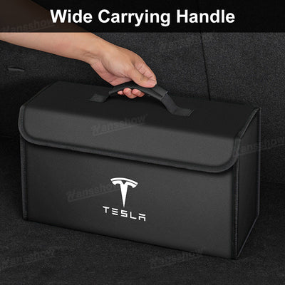Foldable Trunk Organizer for Tesla Model Y side angle