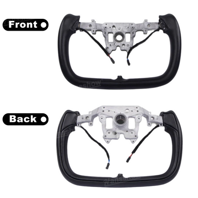 Model Y Juniper Yoke Steering Wheel Alcantara / Nappa Leather Driving Wheel - Nappa leather texture