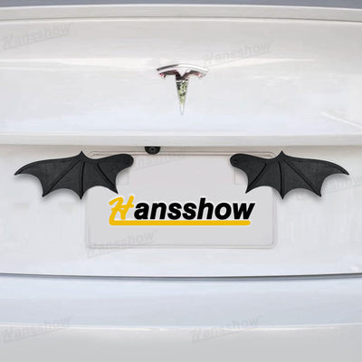 Close-up detail of License Plate Bat Wing Kit for Tesla Model Y