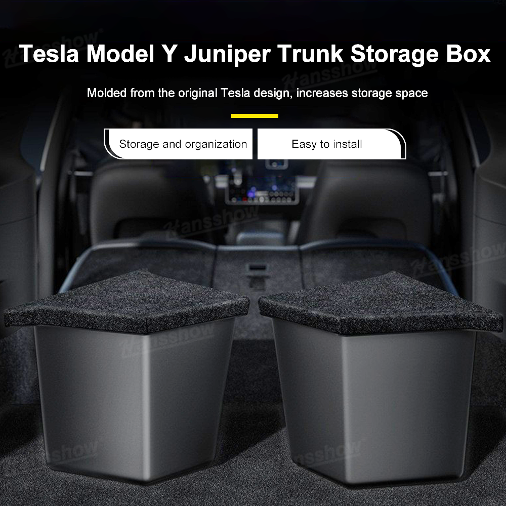 Model Y Juniper Rear Trunk Organizer close-up of material