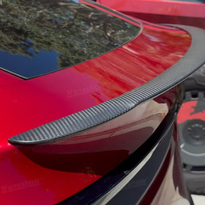 Model Y Juniper Spoiler Real Carbon Fiber Wing Rear Trunk Lip Lid - fitment check